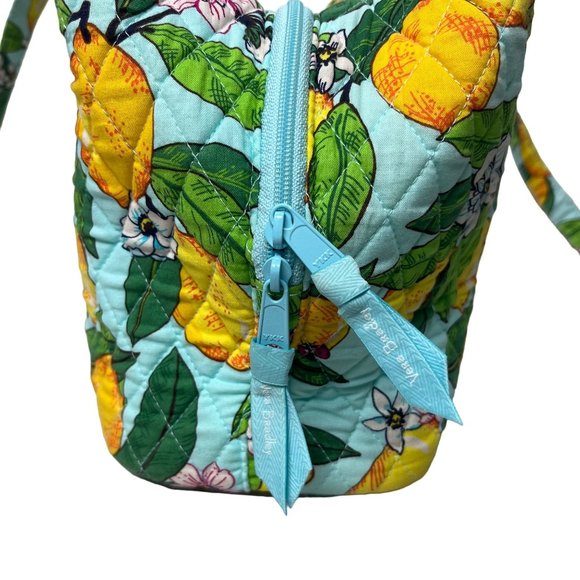 Vera Bradley Quilted Lemon Grove Triple Compartment Shoulder Bag - Picture 4 of 11